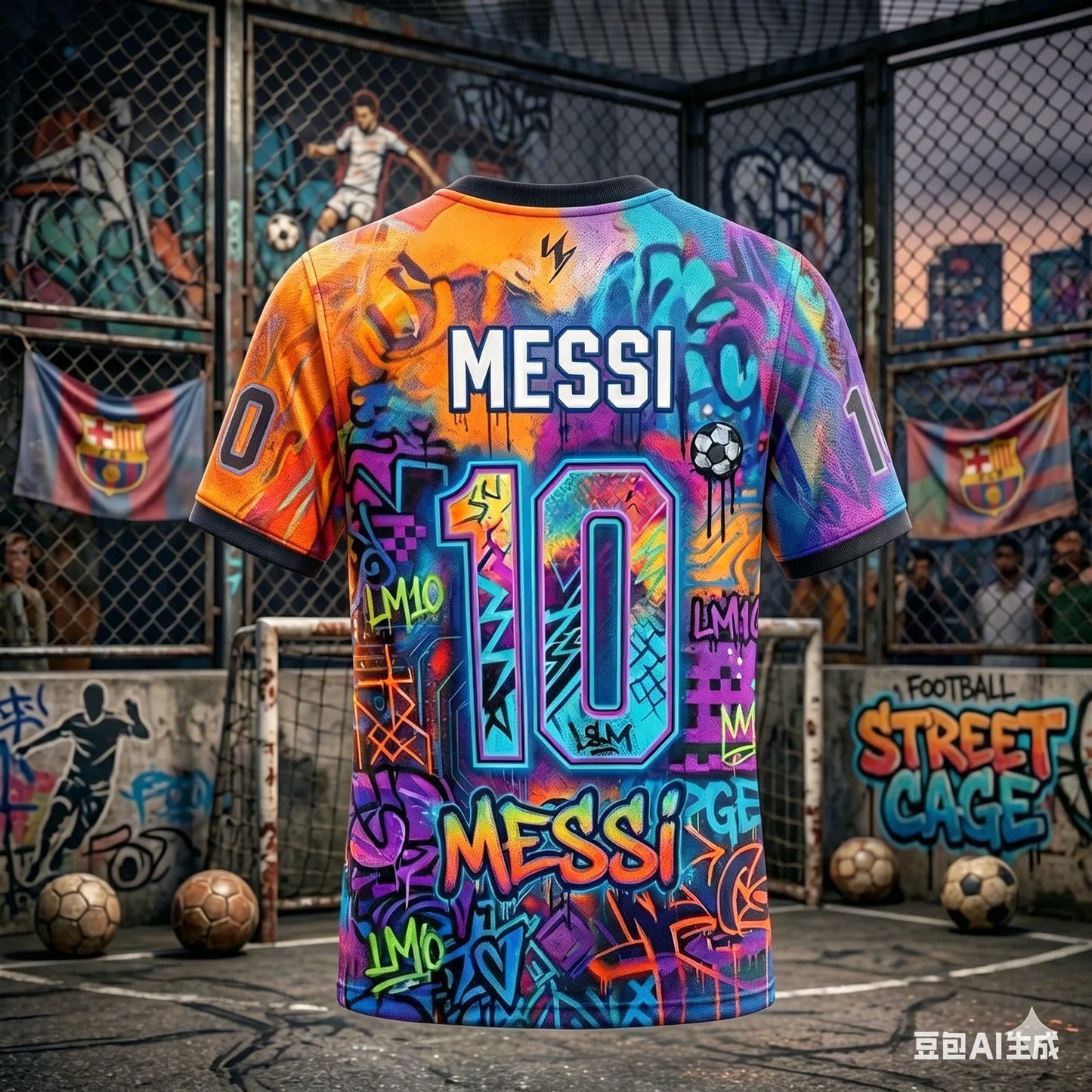 Messi 10 Soccer Jersey Men Breathable Quick Dry Football Shirt Colorful Graffiti Sportswear Fan Edition Training Uniform 2026