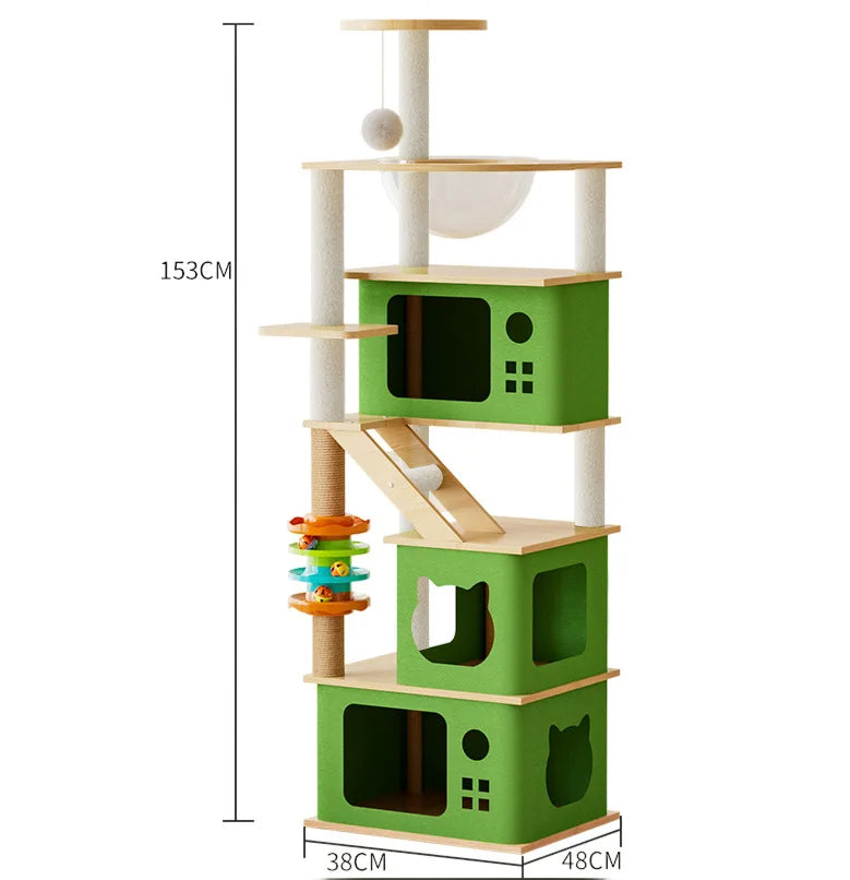 Cat climbing frame, cat villa, cat nest, cat scratching board, cat tree, pet cat toy, pet spacecraft, universal for all seasons