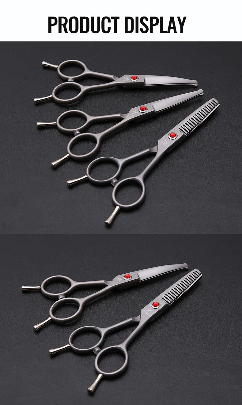 Fenice 4.5 Safety Round Tip Pet Dog Cat Grooming Cutting Scissors Dogs Hair Cutting Shear for Eyes/Face/Foot/Nose