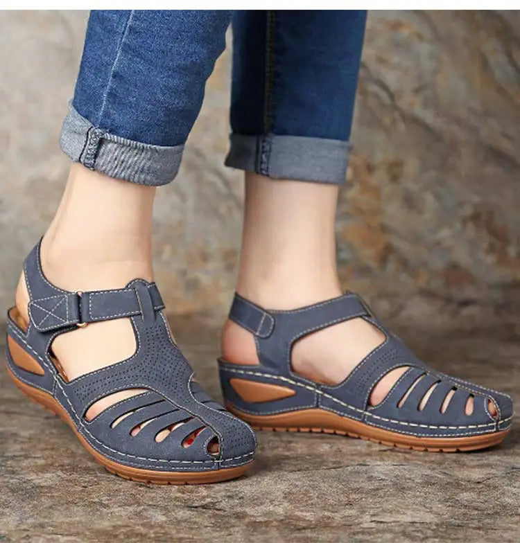 Women's Sandals Classics Summer Shoes For Women Summer Sandals Wedge Heels Sandalias De Mujer With Low Platform Footwear Female