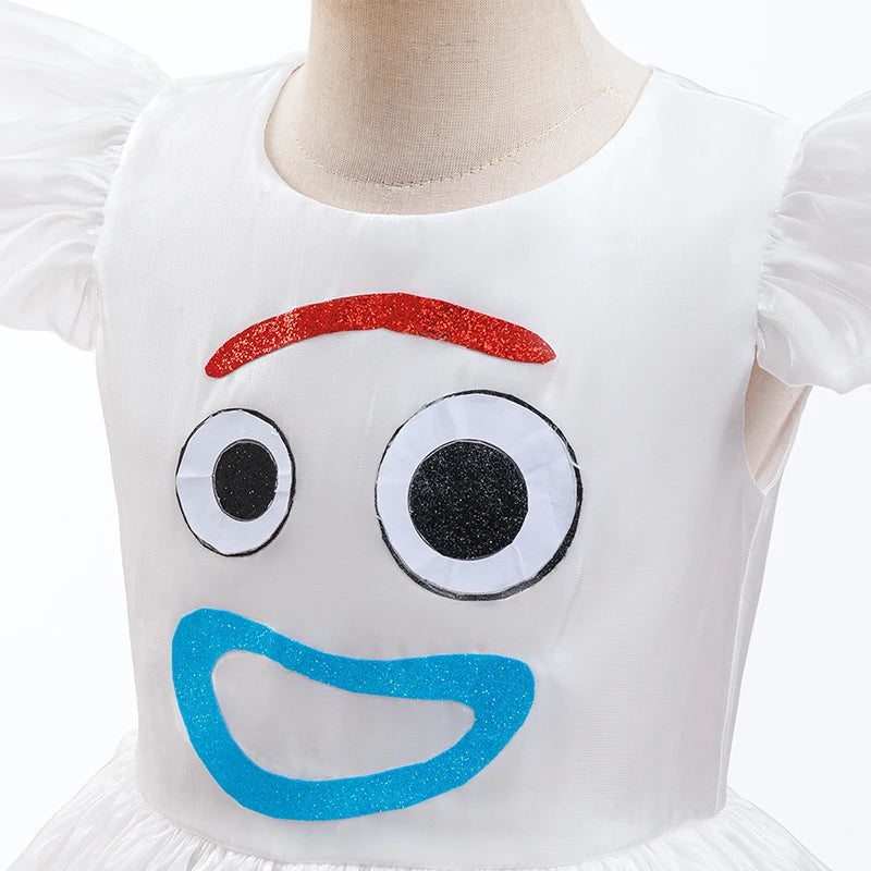 Children Clothes Girl Cosplay Dress with Flying Sleeves for Halloween Anime Costume, 2-8 Years Old Children's Clothing
