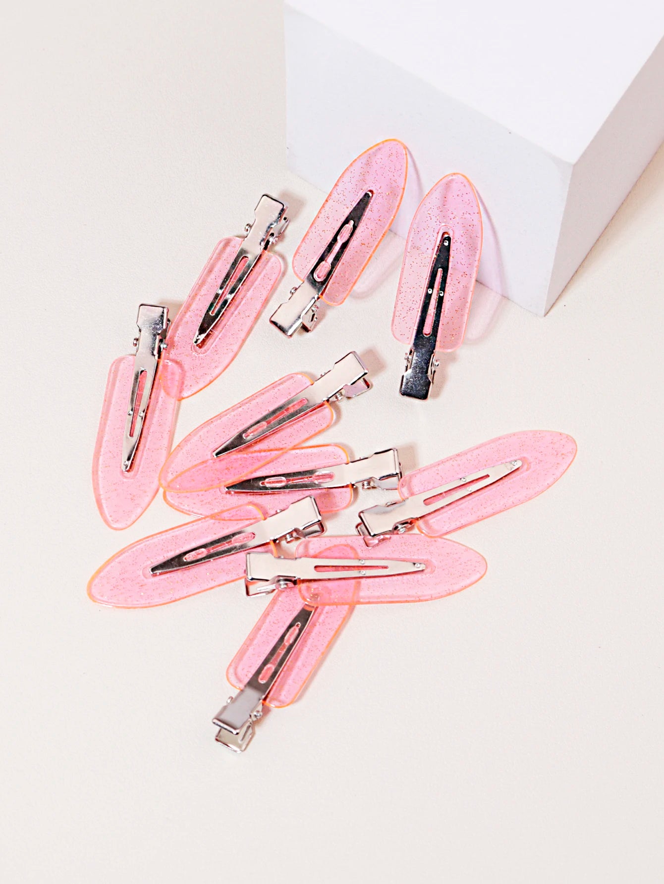 10pcs Transparent Seamless Hair Clips for Girls, Fashion Makeup & Facial Hair Styling Clips, Suitable for Real Hair Wigs