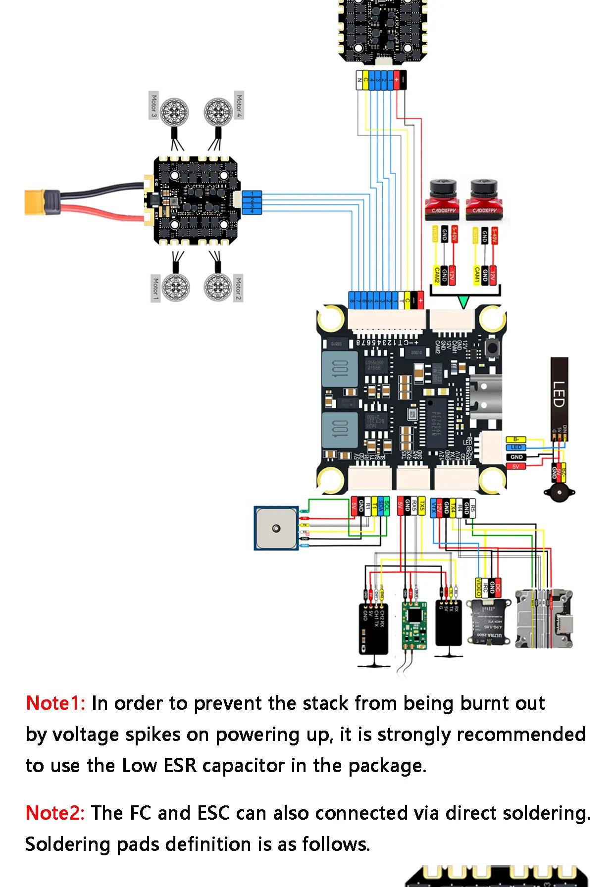 DAKEFPV F722 Flight Control FC 3-12S 100A 120A 4in1 ESC F722 Flight STACK 30x30mm For Remote Control FPV Racing Drone
