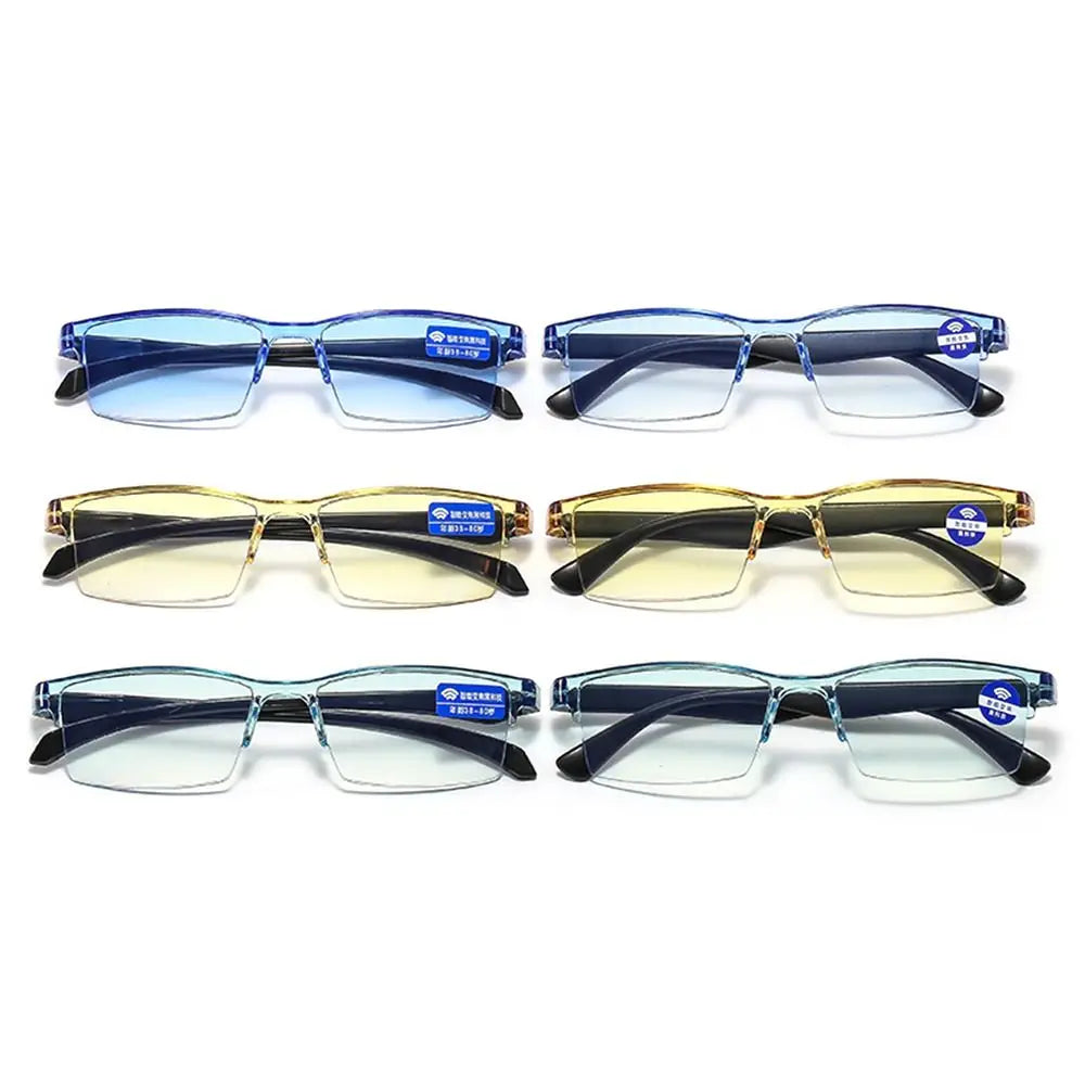 Ultralight Anti Blue Ray Reading Glasses Smart Automatic Zoom Reading Glasses Autofocus Power Half-Rim Near Far Computer Glasses
