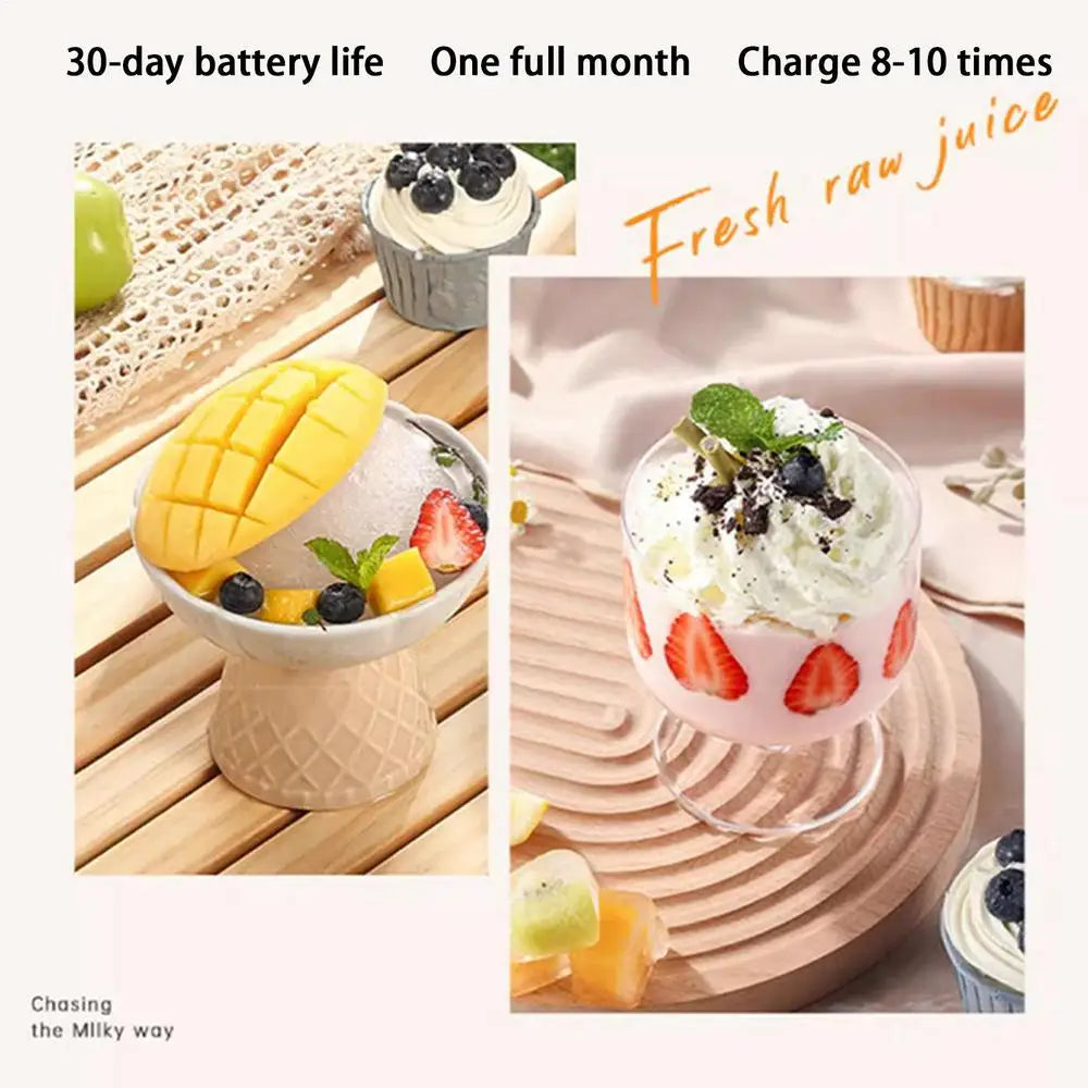 Portable Fruit Juice Blenders Summer Personal Electric Mini Bottle Home USB 6 Blades Juicer Cup Machine For Kitchen