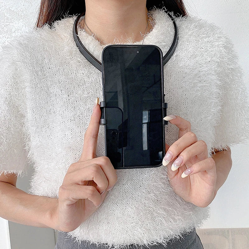 Neck Holder Lazy Phone Stand For  16 15 14 13 Pro Max   Outdoor First Angle Vlog Recording Selfie Bracket