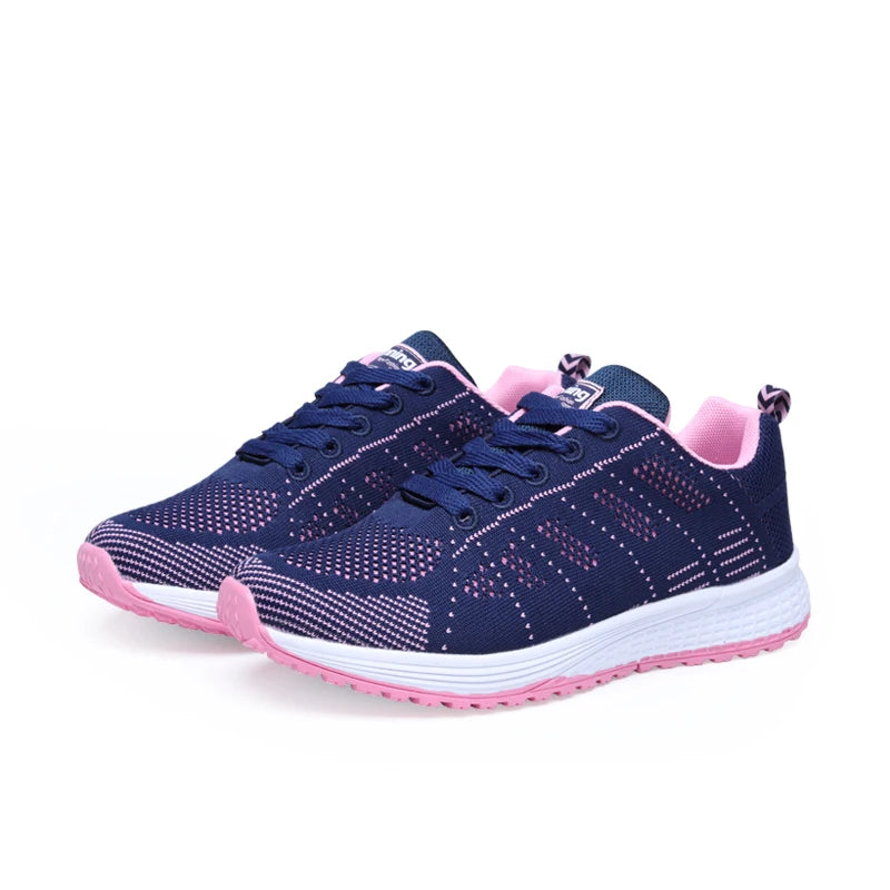 Breathable Women Running Shoes Lightweight Anti-slip Female Sports Shoes Outdoor Soft Women's Sneakers Lace Up Fashion Tennis