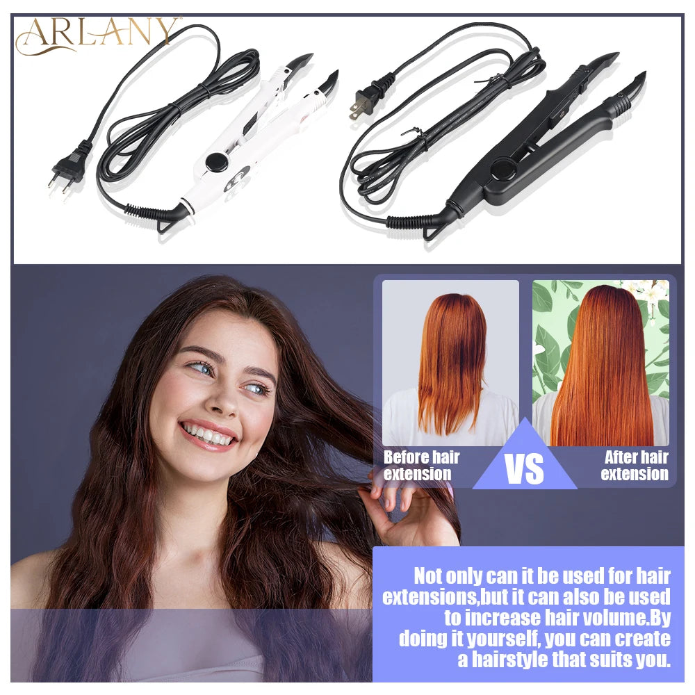 ARLANY Hair Connector for Keratin Extensions Fusion Heat Iron Connector Wand Temperature Adjustable Fusion Heat Iron Connector