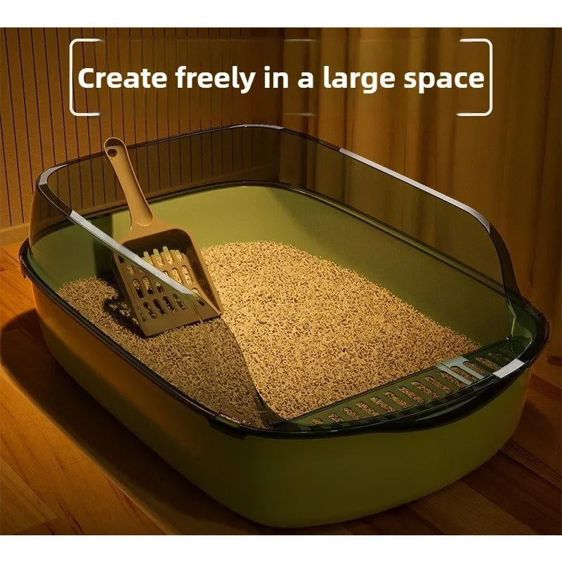Semi Enclosed Cat Litter Box Breathable Odor Free Anti Splash Pet Supplies for Cats