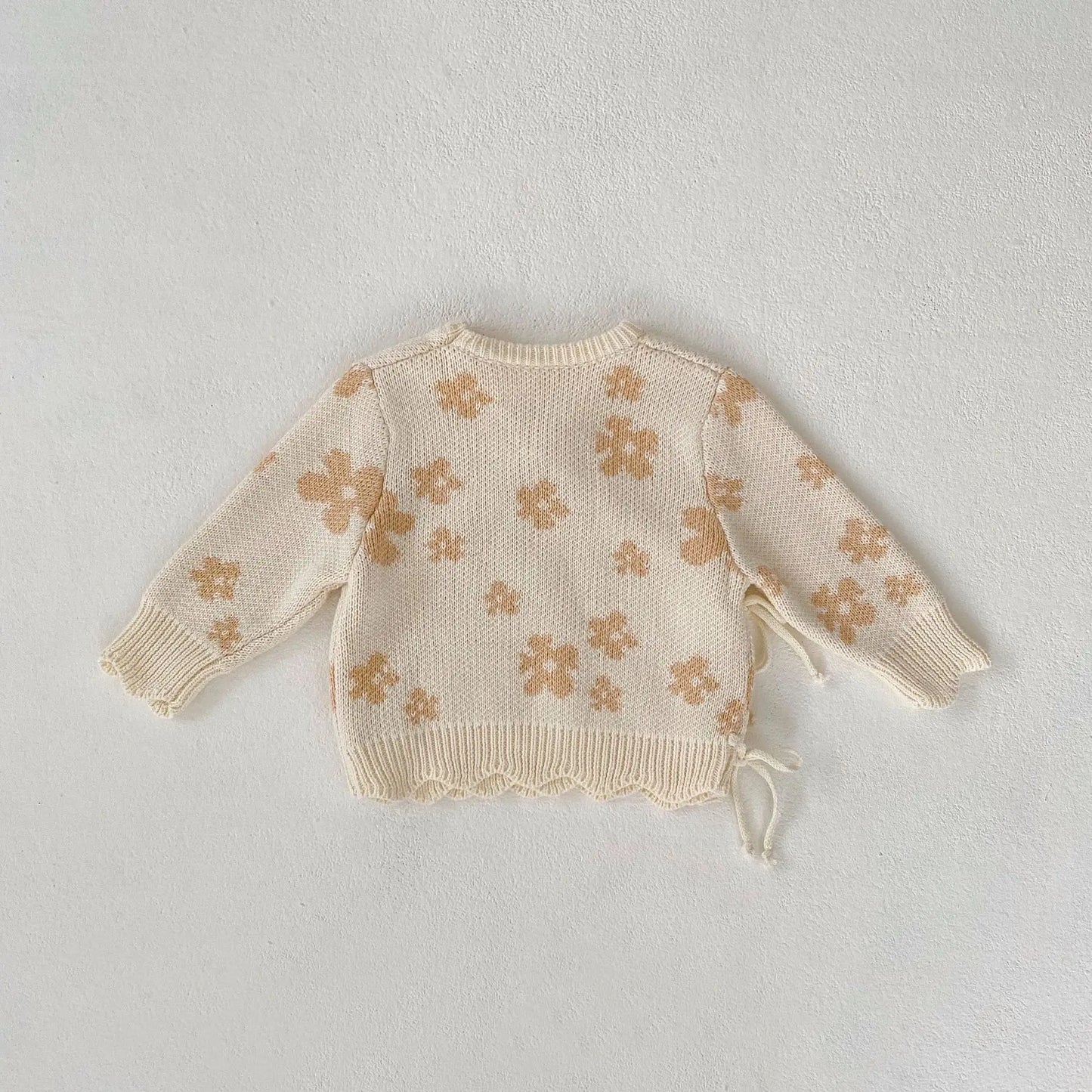 Baby Clothing 2025 Autumn Winter New Fashionable Casual Simple Sweet Floral Jacquard Coat Knitted Pants Hat Socks Kids Clothes