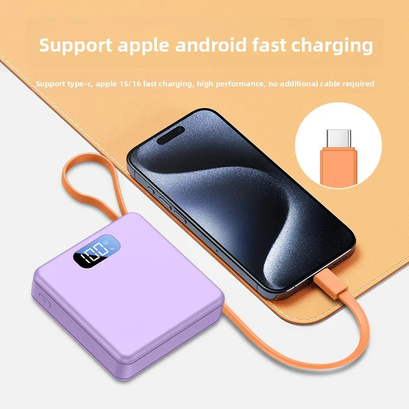 10W PD 22.5W Fast Charge Power Bank Case 3x18650 Solderless DIY Battery Box USB Type C PD3.0 QC4.0 Shell With Charging Cable