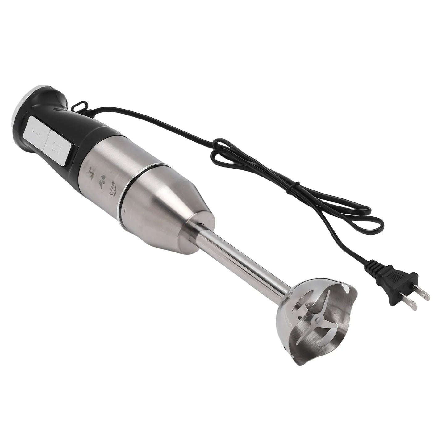 Immersion Hand Blender 400W Electric Handheld Portable Stick Mixer for Effortless Blending Smoothies Shakes Puree Round