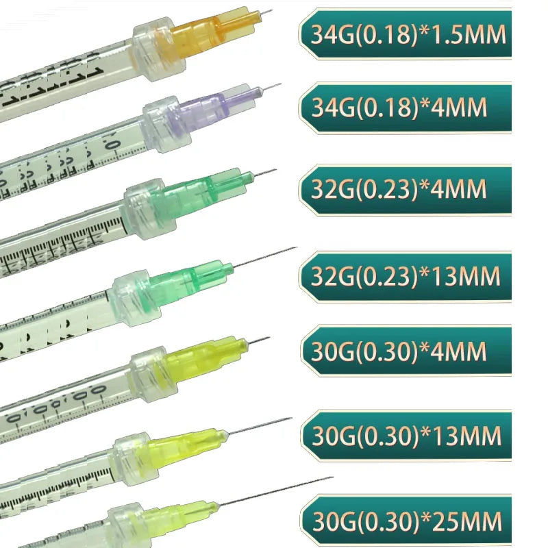 30G 13MM 32G 34G 4MM Disposable Painless Small Needle Irrigator Teeth Beauty Sterile Packaged Eyelid Care Tool Sharp Tip Tattoo