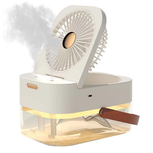 Mist Fan Summer Portable Air Conditioner Fan With Remote Controls Sleep Night Light 3 Speeds Aromatherapy Diffuser Humidifier