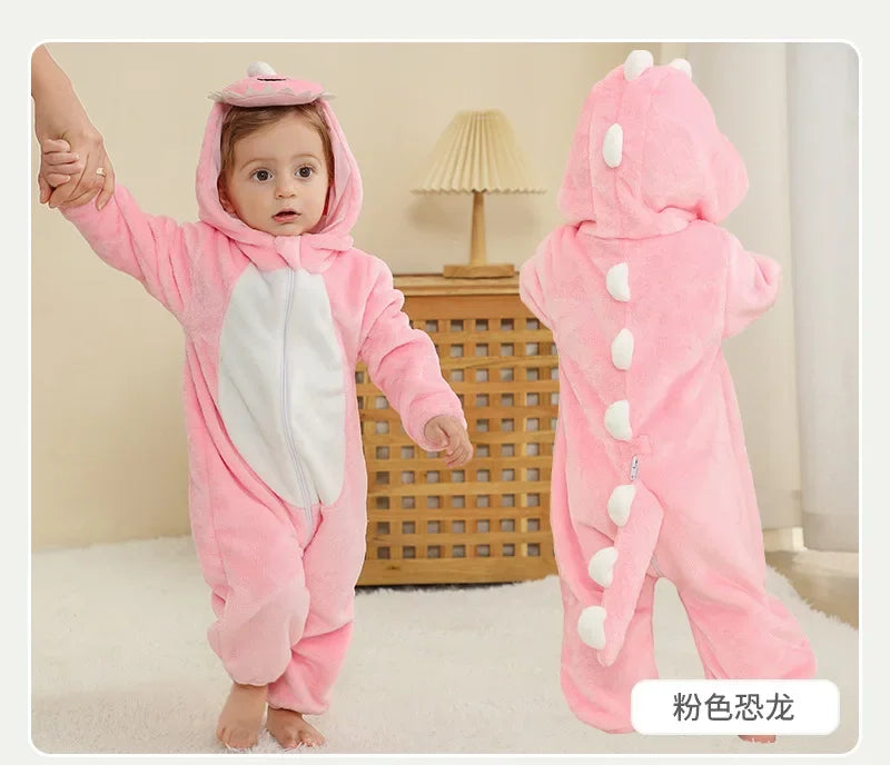 Newborn Baby Deer Animal Cartoon Romper Clothes Girls Pajamas Long Sleeve Hooded Onesies Infant Boys Costumes For Christmas