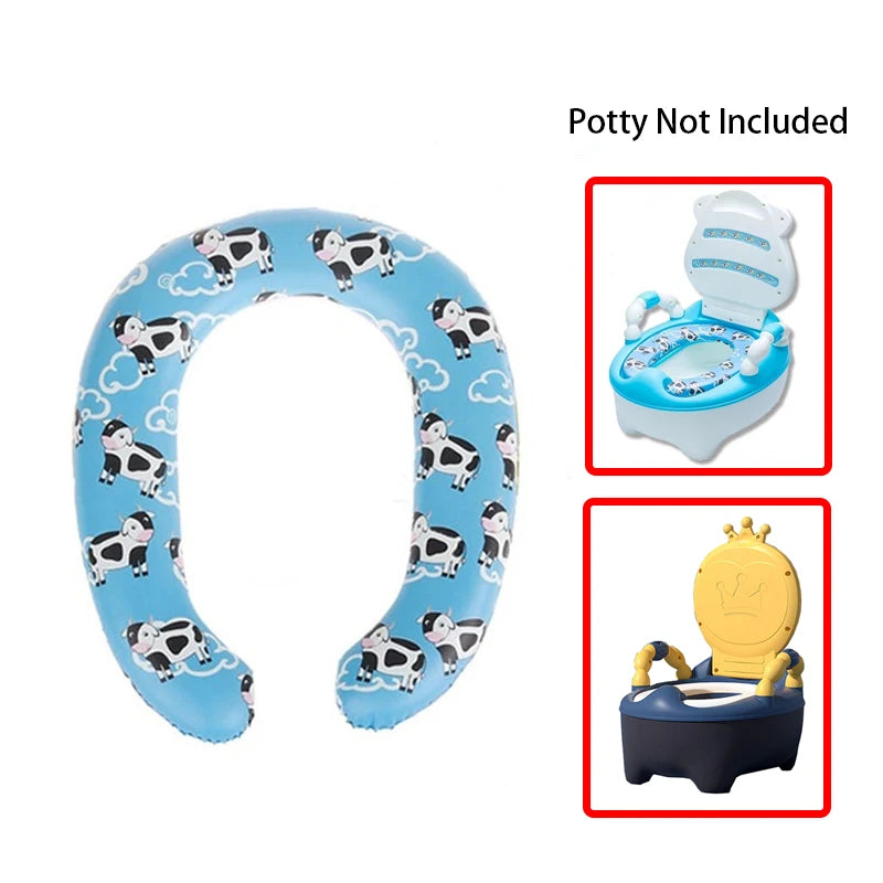 Soft Children's Pot Cushion Baby Potty Ladder Road Pots Mat Toilet Seat Cover Mats Potties Trainer Cute Chick Panda Cow WC Pad