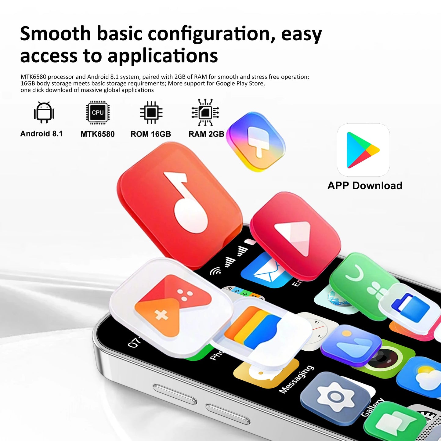 SERVO 18SE MINI Android Pocket Smartphone 2 SIM Standby 3.0" Screen 2GB+16GB WhatsAPP WiFi 3G WCDMA Super Small Smart Cellphones