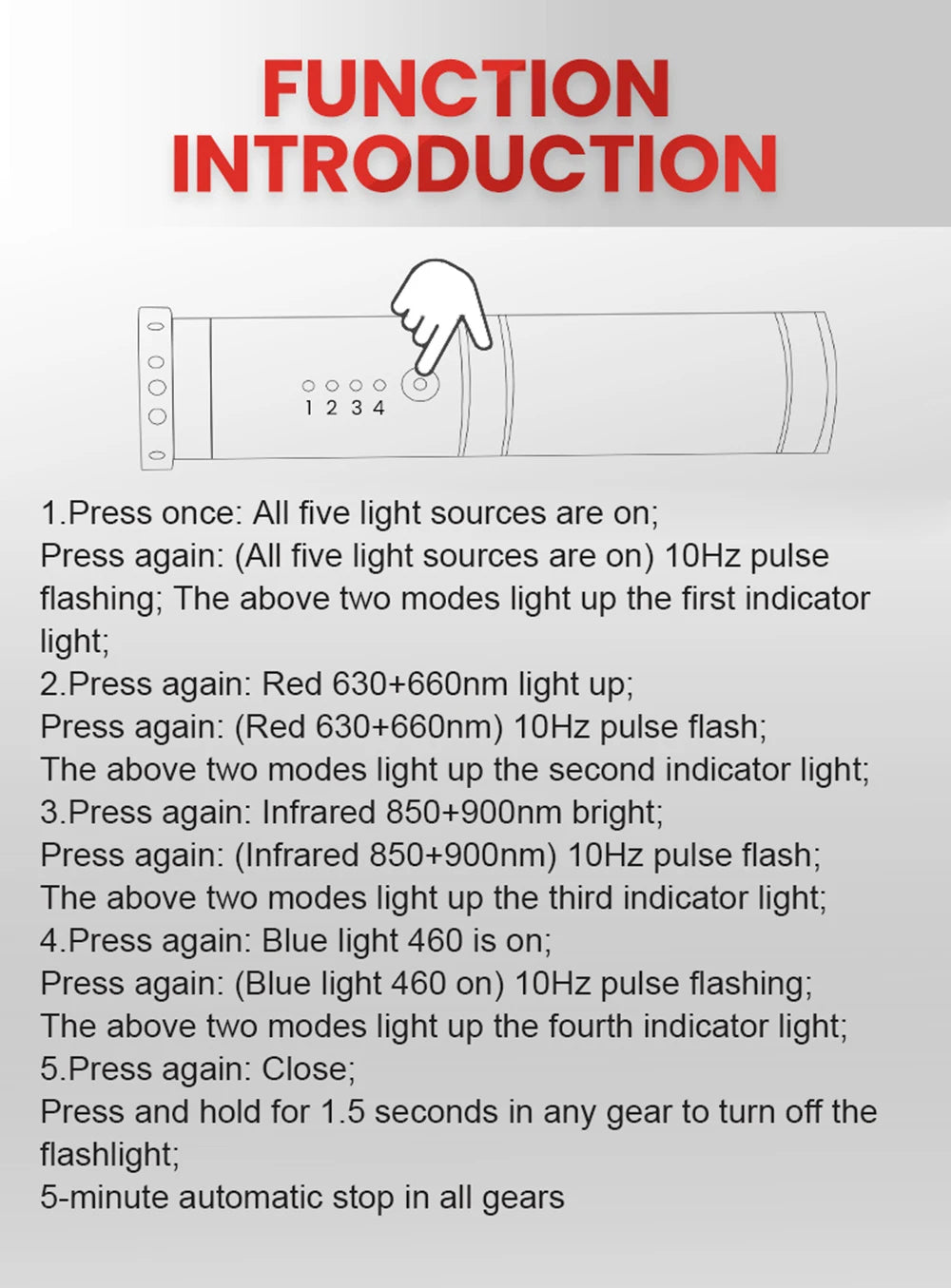 Red Lights Therapy Face Home Use Beauty Devices Cold Sore Canker Sore Treatment Infrared Light Therapy Wand For Body Pain Relief