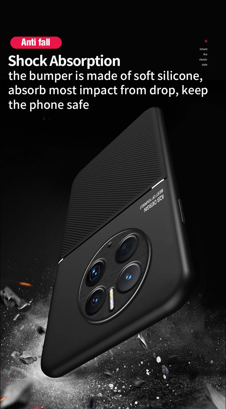 For Huawei Mate 50 Pro Case Car Magnetic Leather Cover Soft Frame Funda On For Mate 50 Pro Mate50 Pro Phone Cases Capa