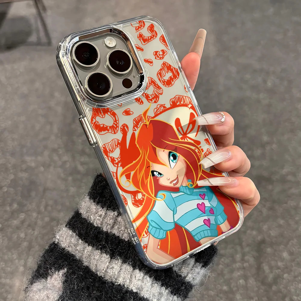 W-Winx C-Club Phone Case for IPhone 17 16e 16 15 14 13 12 11 Mini Pro Max X XR XSMAX 8 7 Air Plus Transparent Soft Cover