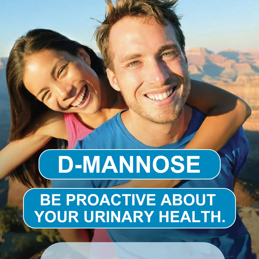 D-Mannose 1000mg Capsules, with Cranberry - Supports Urinary Tract and Bladder Health, Promotes Digestive Health - 120 Capsules