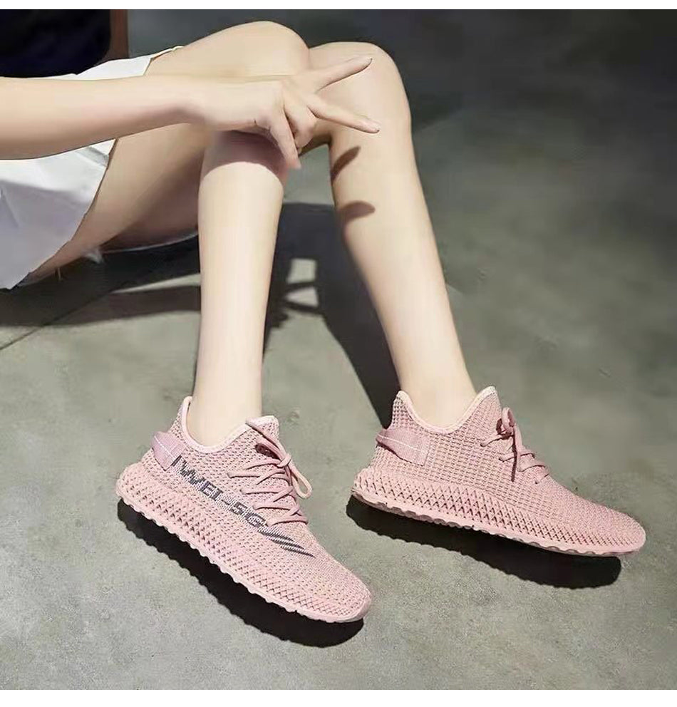 Women's Sneakers 2023 New Fashion Breathable Trainers Comfortable Sneakers Women Mesh Fabric Lace Up Female Footwear Women Shoes
