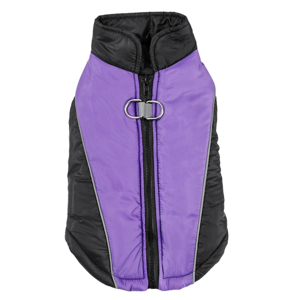 Winter Dog Clothes Reflective Waterproof Pet Jacket Vest For Small Medium Dogs Cat Chihuahua Pug Coat With D-ring Pug Outfits