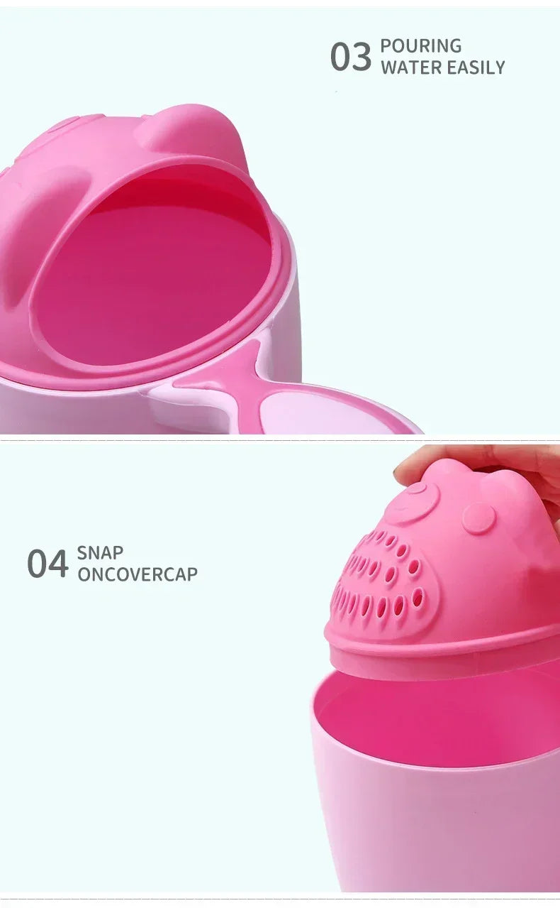 Baby Shampoo Rinse Cup Kids Bath Waterfall Rinser Children Bathing Baby Shower Spoons Child Washing Hair Cup Toddle Shampoo Cup
