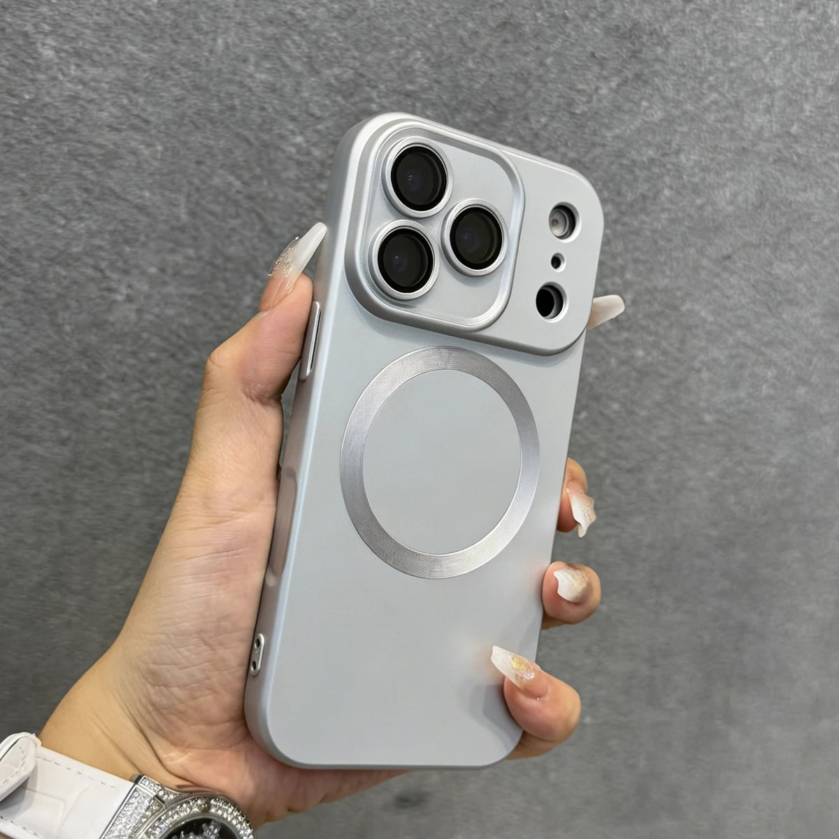Luxury Electroplated Matte Metallic Color Magnetic Phone Case For iPhone 17 16 15 14 13 12 11 Pro Max Shockproof Soft Back Cover
