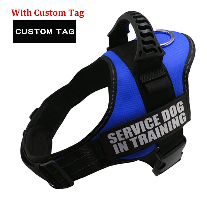 Adjustable Nylon Dog harness Personalized Reflective Pet Harness for Small Medium Large Dogs  No Pull Dog Harness Leash