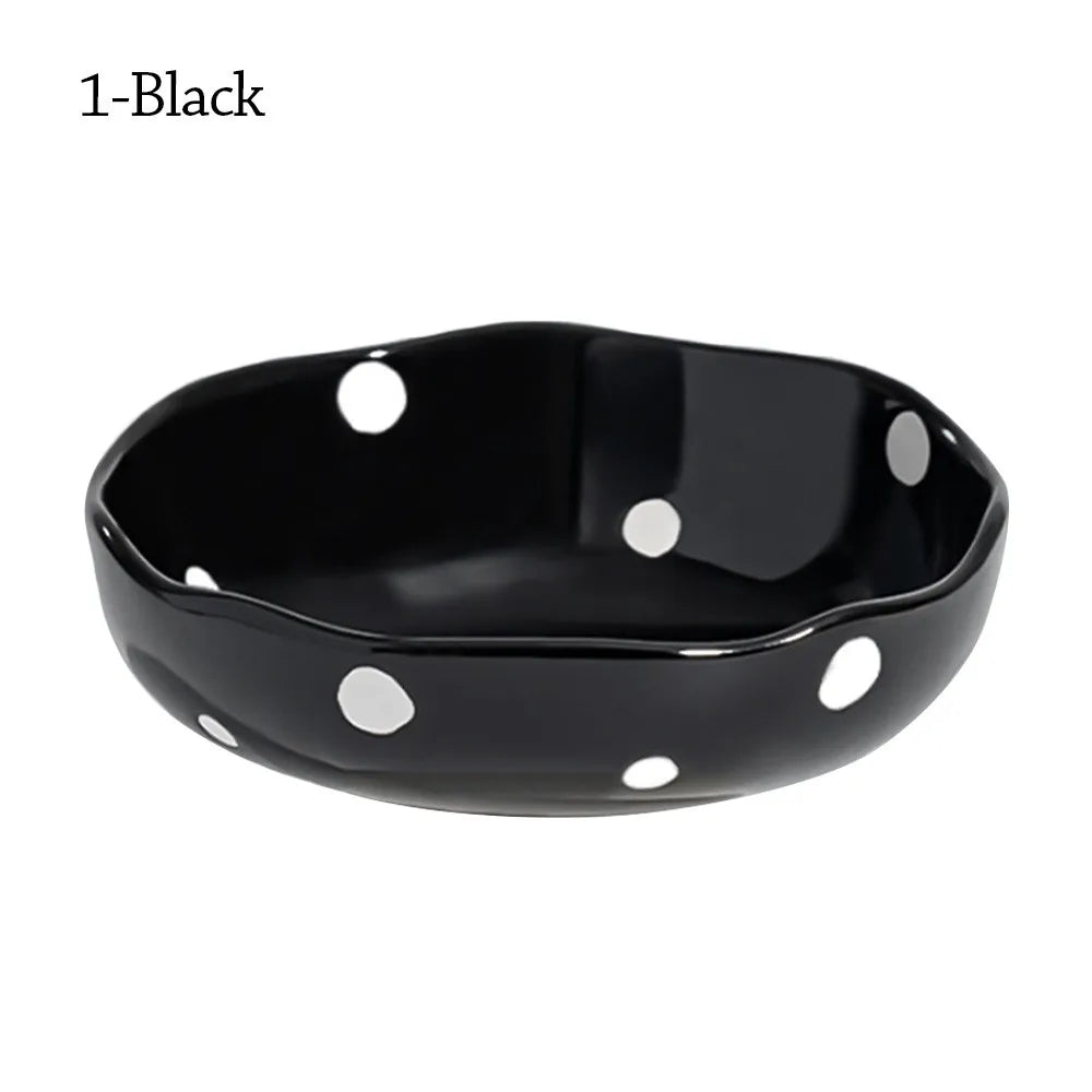 Ceramic Neck Protection Pet Bowl High Feet Slanted Mouth Mushroom Cat Bowl Anti-black Chin Anti-knockover Pet Food Bowl