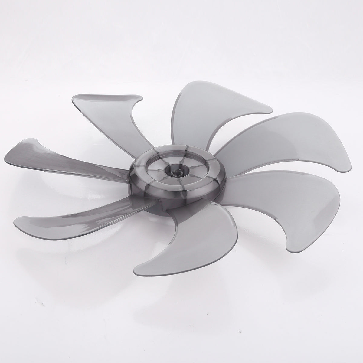 Gray 16 Inch Household Plastic Fan Blade 7 Leaves with Nut Cover for Standing Pedestal Fan Table Fanner General Accessories Fans