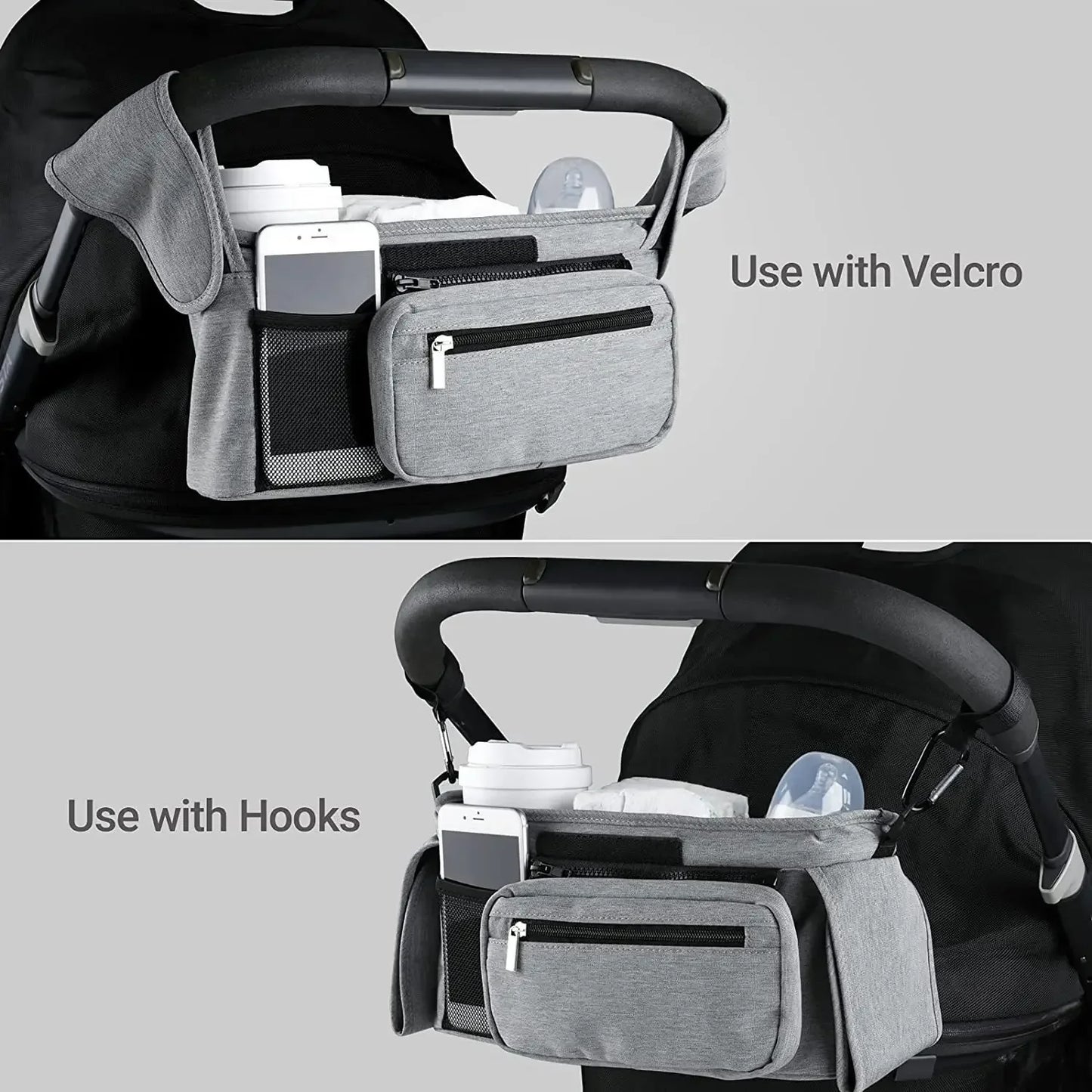 Baby Stroller Storage Large Capacity Travel Hanging Bag Mummy Bag Phone Bottle Holder Pram Diaper Bags Baby Stroller Accessories