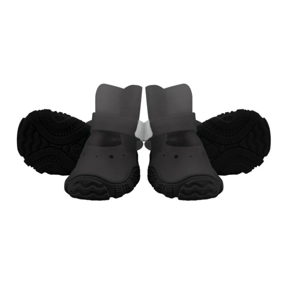 Cute Non-slip Waterproof Pet Shoes Comfortable Adjustable Outdoor Dog Boots Elastic Breathable Pet Rain Shoes Cat Paw Protection