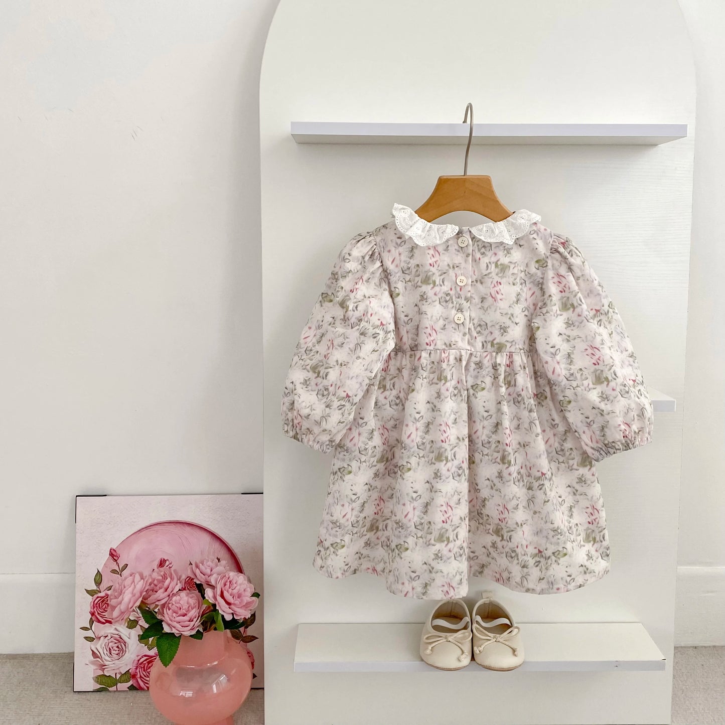 0-6Y Family Sister Matching Flower Dress Newborn Baby Girl Jumpsuit Sisters Clothes Princes Cotton Baby Dress Autumn Baby Dress