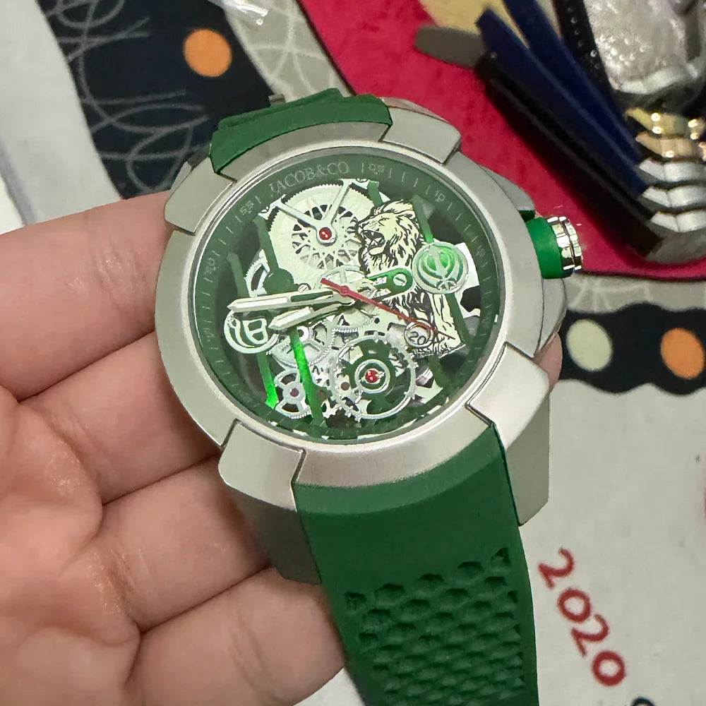 TOP Quality Hot AAA Jacob & Co Original Brand Watches For Mens Classic Lion Dial Multifunction Watch High Quality AAA Male Clock