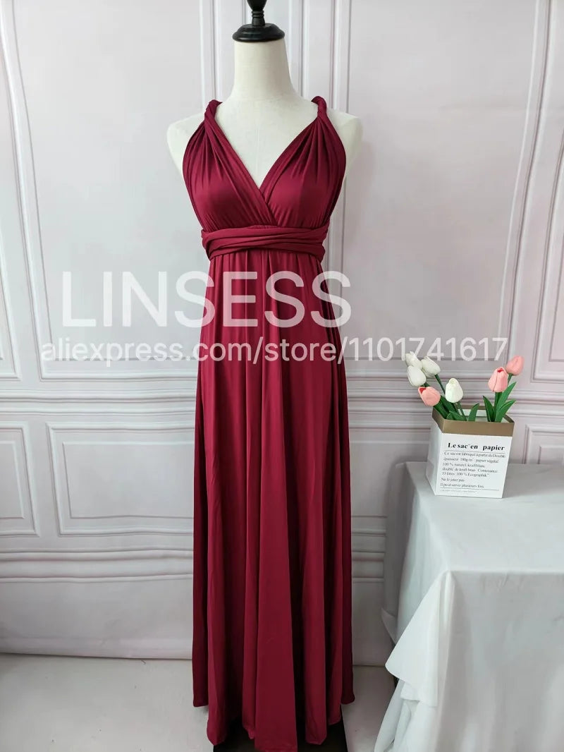 Multiway Maxi Dress Bridesmaid Dress Infinity Cocktail Dress Floor Length Bridesmaid Dress Maxi Dress for Bridesmaid Gifts