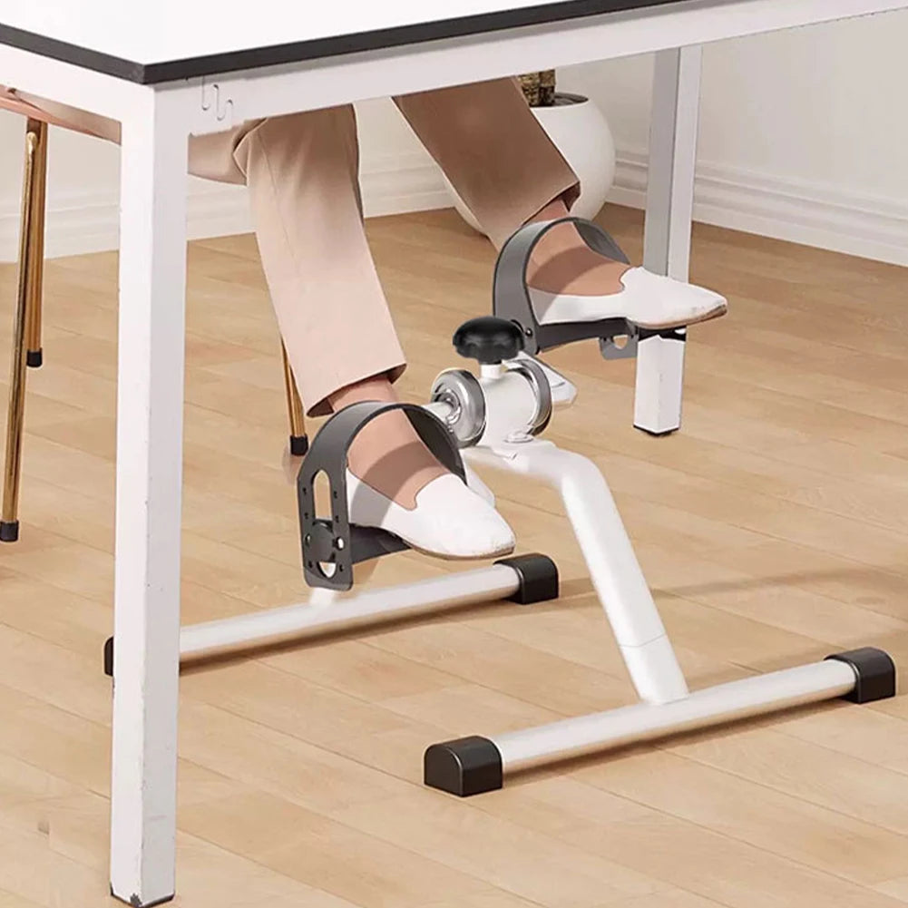 Portable Pedal Exerciser Mini Exercise Bike Adjustable Resistance Foot Peddler Machine Non Slip for Indoor Leg Rehabilitation