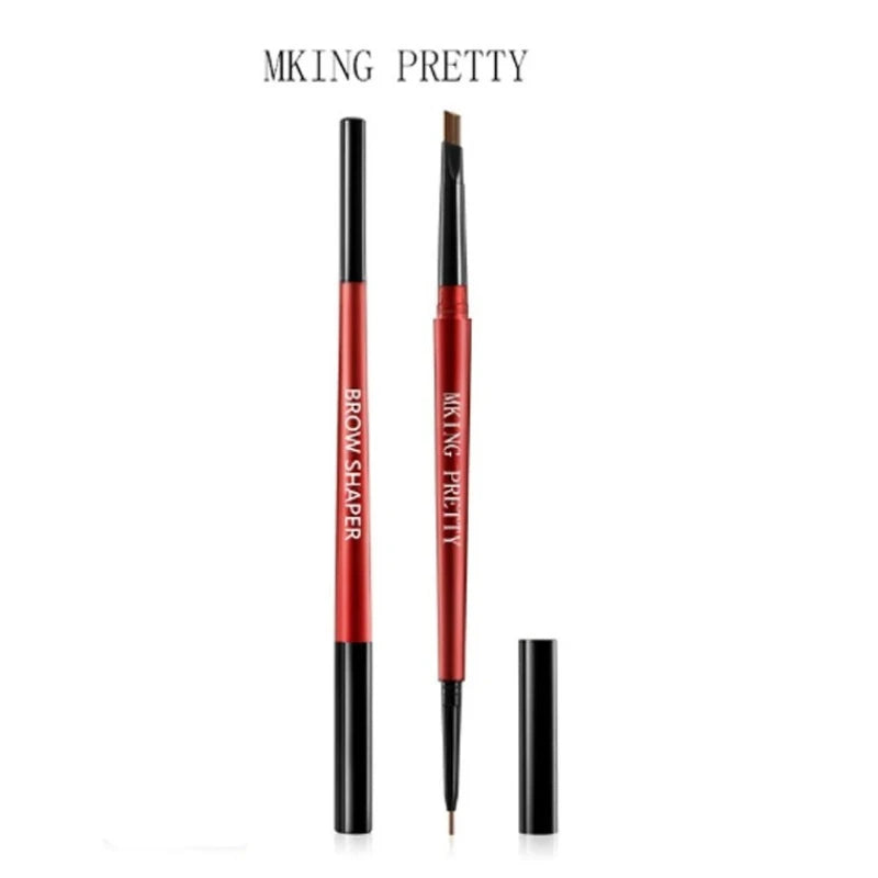 Make Up 24 Hour Double Head Eyebrow Pencil Waterproof Long-lasting No Blooming Eye Brow Tattoo Pen Makeup Tool Black / Coffee