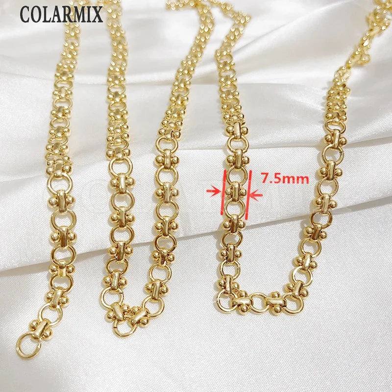 5Meters Hotsell Chunky Chains gold Metallic Fashion Jewelry gift Hip pop Necklace Fashion Jewelry