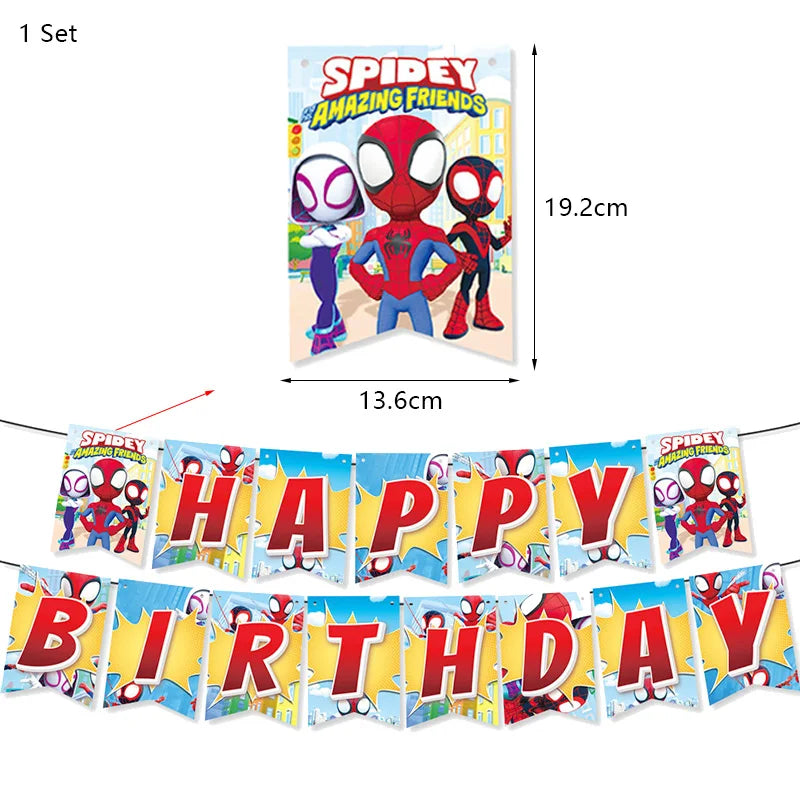 Spidey and His Amazing Friends Birthday Party Decoration New Latex Balloons For Kids Event Supplies Foil Latex Balloon Backdrop