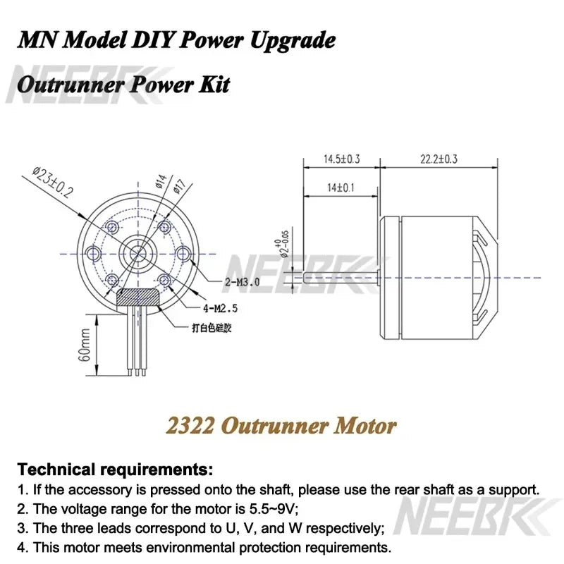 1/12 RC MN Car MN82 MN99 MN168 MN78 Upgrade Kit 2322 2600KV 3500KV Brushless Motor AM32 45A ESC SM3.0/T Plug Model DIY Parts