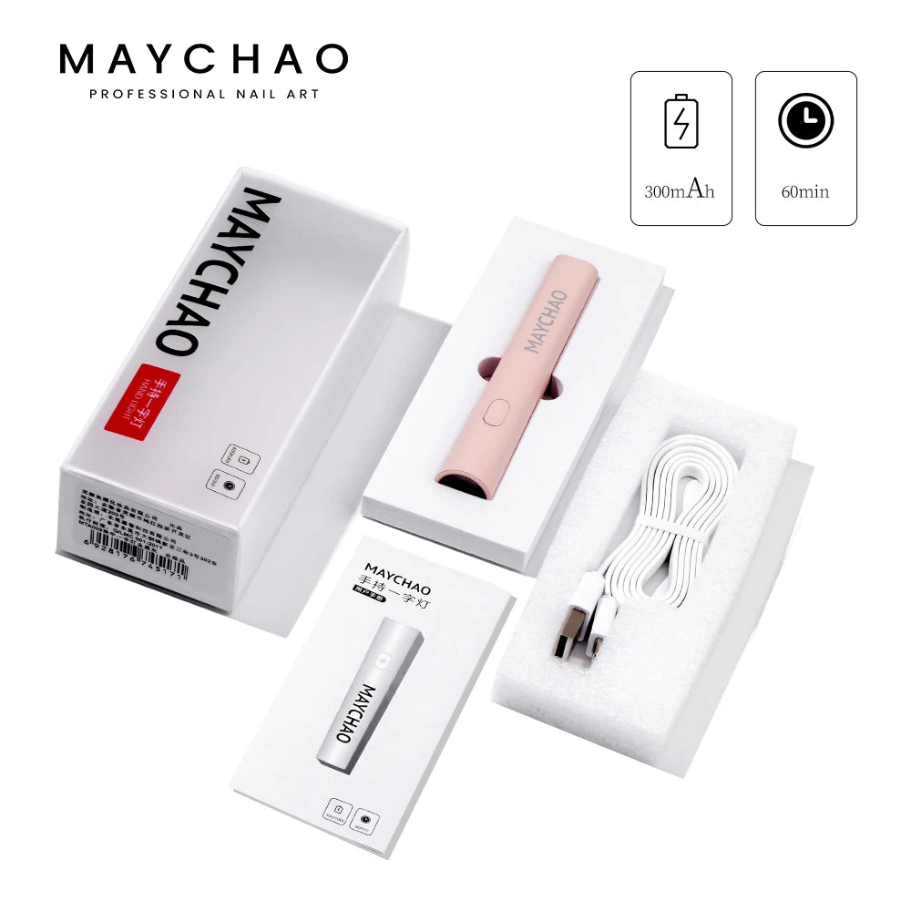 MAYCHAO 1PC Mini LED Light New Nail Dryer Machine For All Gel Nails Flashlight Portability Nail Lamp Nail Art Tools