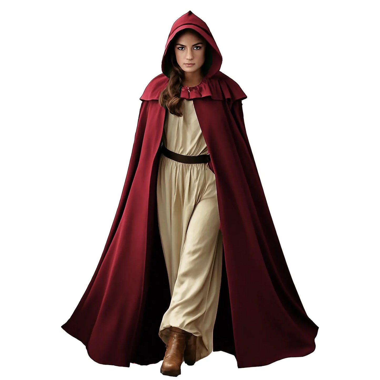 Halloween Hooded Capes For Adult Long Cloaks Cosplay Costumes Witch Red Black Purple Green Grim Reaper Cape For Women Men