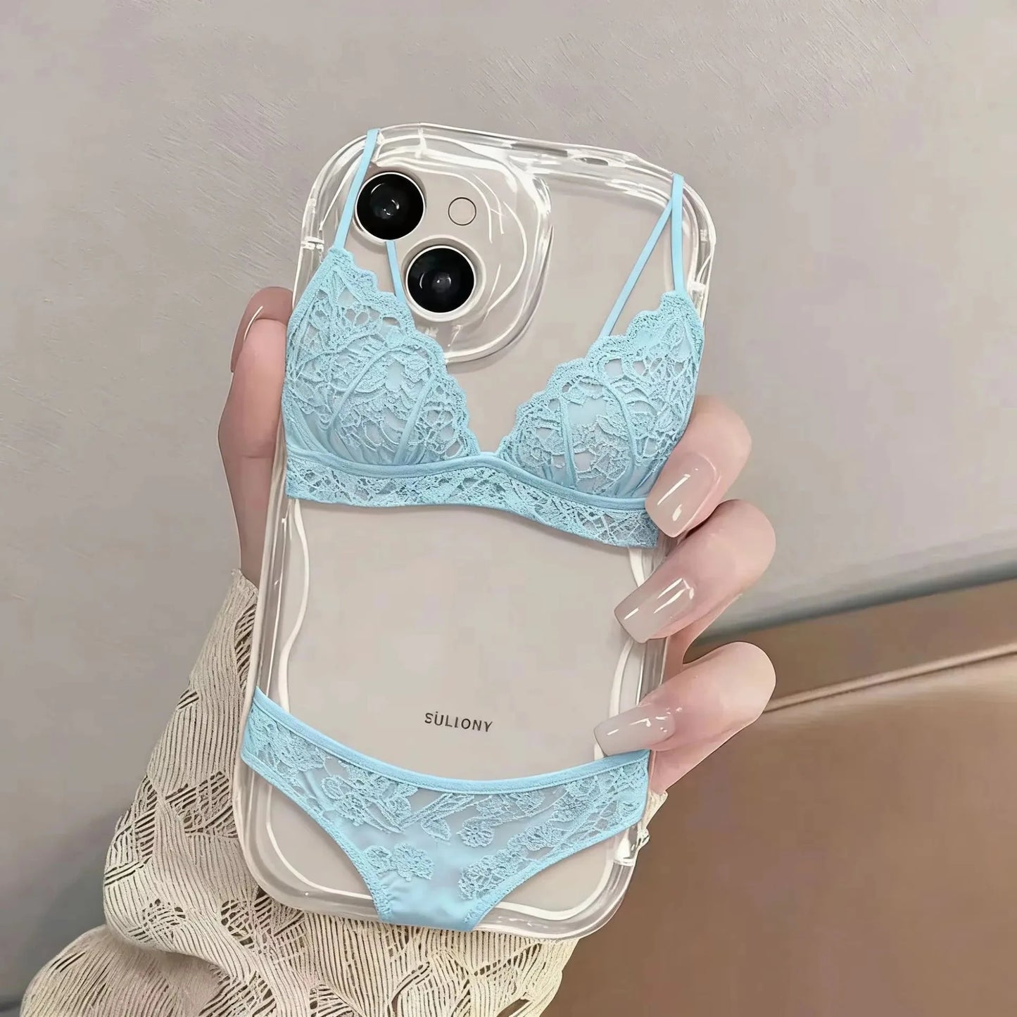 Fashion Sexy Lace Phone Case For iPhone 17 16 16e 15 14 13 12 11 Pro Max Mini X XR XSMAX 8 7 6S Air Plus 3D Wave Soft Back Cover