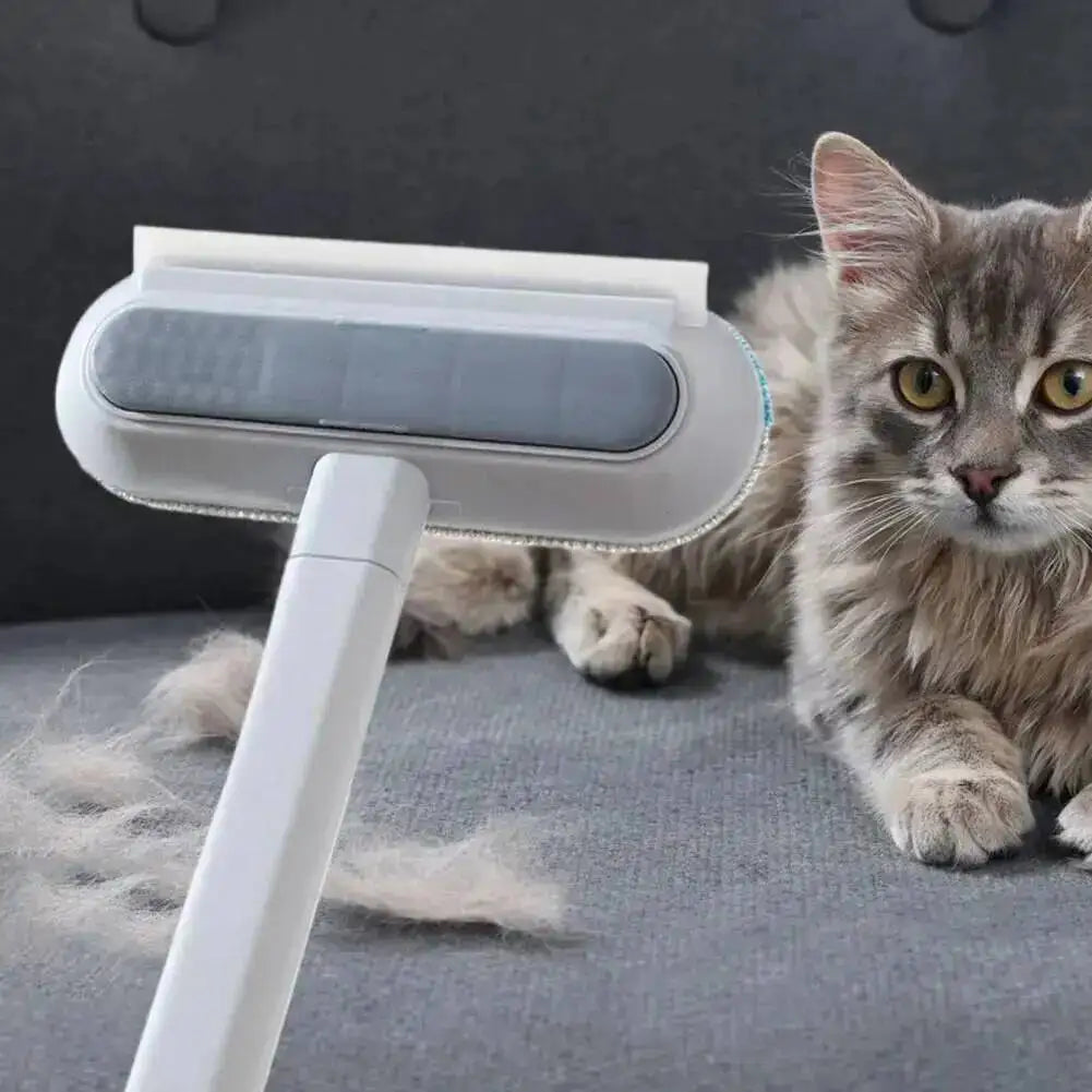 Pet Hair Removal Set Tool Reusable Static Removal Gloves Double-Sided Cat Grooming Gloves Remove Dog Fur Hair for Carpets Sofa