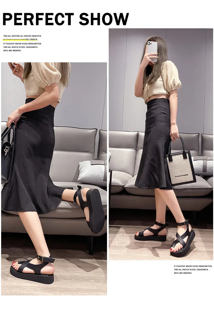 AIYUQI Women Summer Sandals 2024 New Genuine Leather Ladies Sandals Flat Fashion Sandals Women