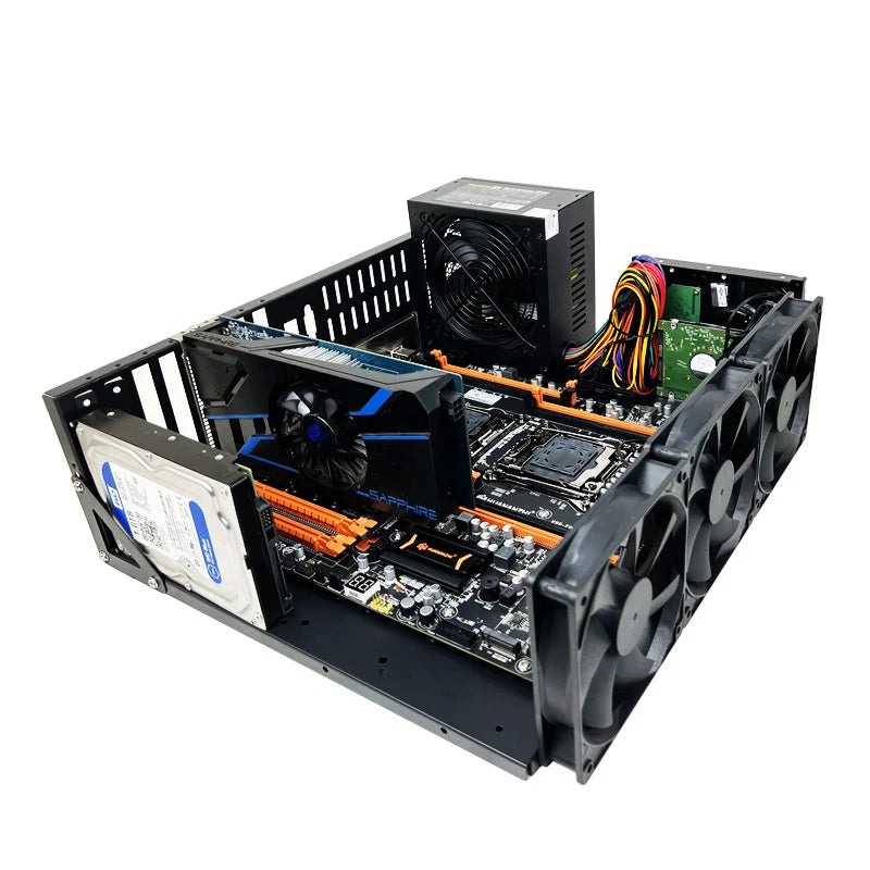 DIY PC Test Bench Open Chassis Rack for ATX/M-ATX/ITX Motherboards Solid Open Air Simple Rack DIY Computer Case Easy to Assemble