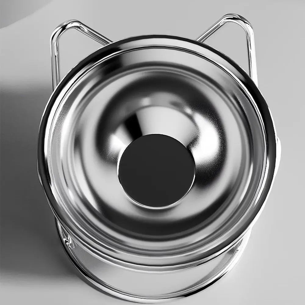 Pet Neck Protection Stainless Steel Cat Bowl with Stand High Foot Cat Water Bowl Drinking Bowl Anti overturning Slanted Mouth