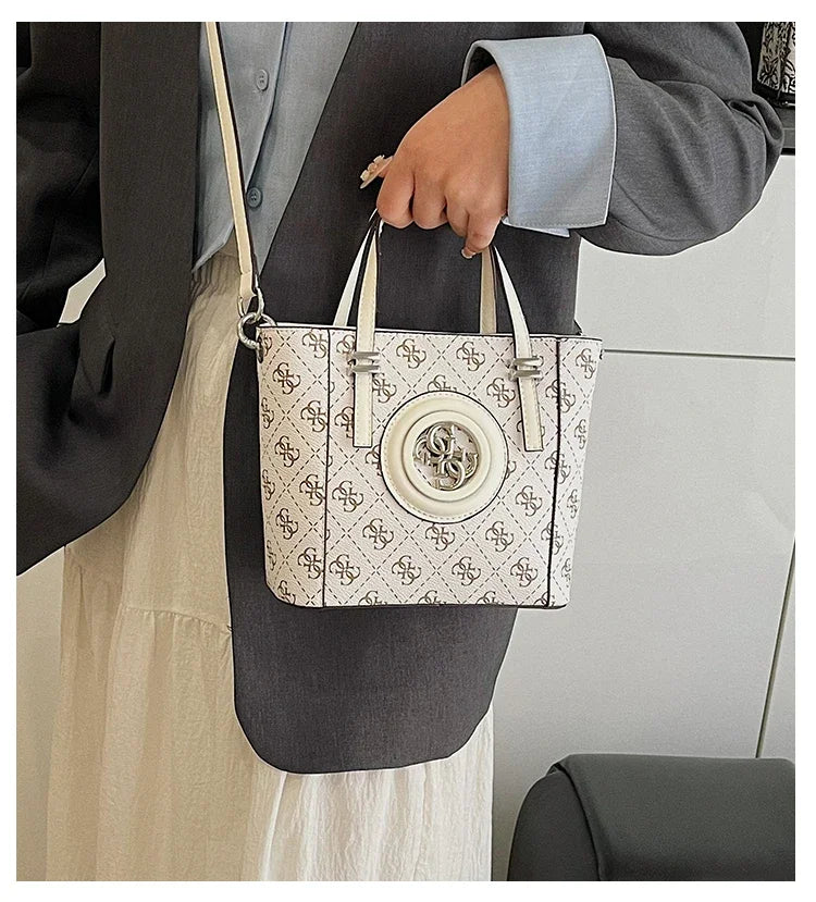 Vintage Leather Diaper Bag For Ladies High-end Simple Fashionable Classic Design Trendy Large Capacity Commuter Backpack